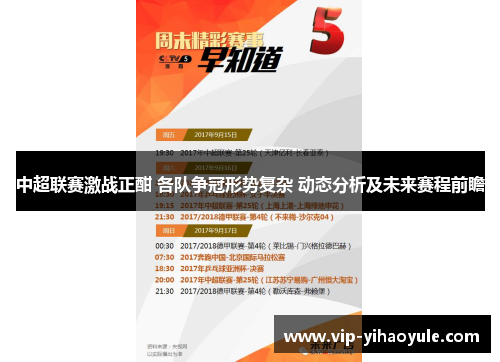 中超联赛激战正酣 各队争冠形势复杂 动态分析及未来赛程前瞻